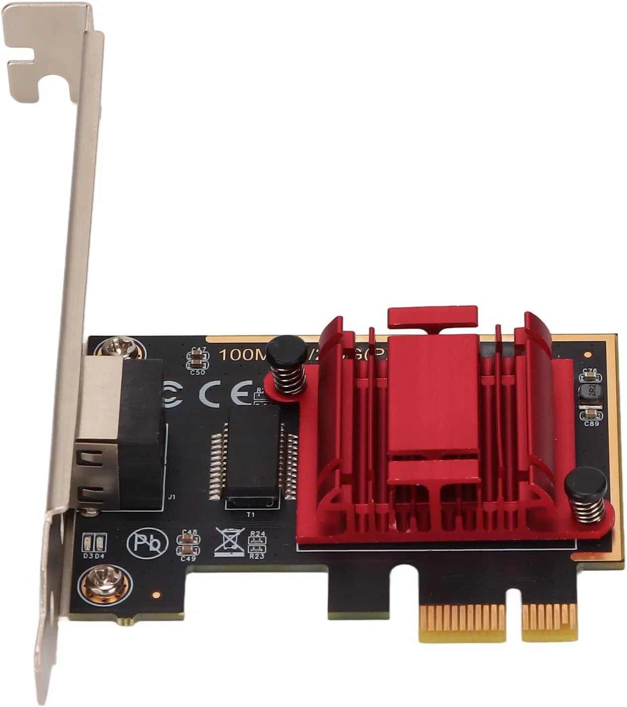 آداپتور اینترنت PCIe کارت اترنت 2.5 گیگابیتی با سرعت بالا با پورت RJ45 برای کامپیوترهای شخصی رومیزی، سرور و سیستم عامل X، انتقال پایدار و نصب آسان