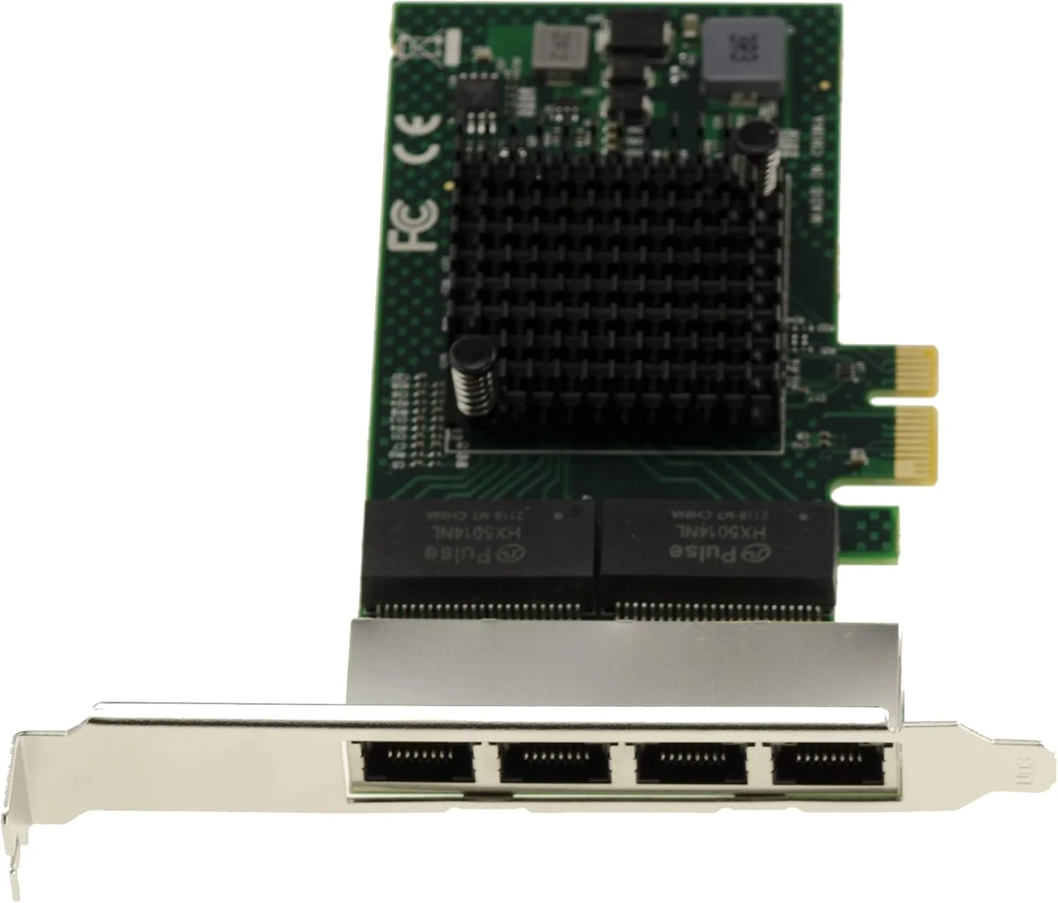 کارت کنترلر شبکه KALEA-INFORMATIQUE PCIe x1 با 4 پورت RJ45 QUAD LAN GIGABIT اترنت 10 100 1000Mb 1G - BroadCom BCM5719 - پروفایل کوتاه و بلند