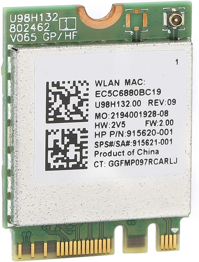 کارت شبکه بی‌سیم مینی PCIe مدل KIMISS L17365 005 Rtl8821Ce AC با سرعت انتقال بالا 433M برای لپ‌تاپ و کامپیوترهای رومیزی Rtl8821Ce