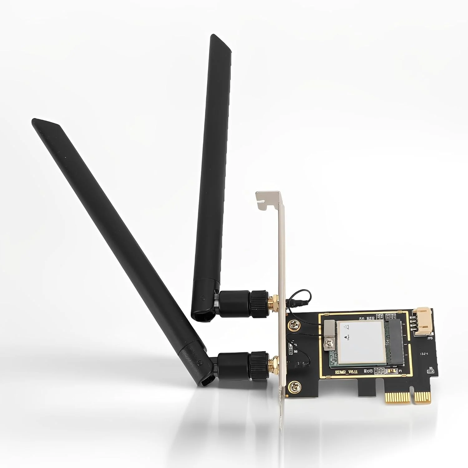 کارت شبکه وای فای PCIe مدل LICAEVEY MT7925 برای کامپیوتر - آداپتور بی سیم سه بانده 5400 مگابیت بر ثانیه با فرکانس های 6G/5G/2.4G، بلوتوث 5.3، MU-MIMO | کارت شبکه دسکتاپ برای