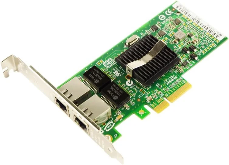 آداپتور شبکه سرور دو پورت گیگابیتی Pci Express (PCIe x4) سازگار با EXPI9402PT با چیپست اینتل 82571 | کارت اترنت (LAN) سرور دو پورت Pci Express 1000 مگابیت بر ثانیه