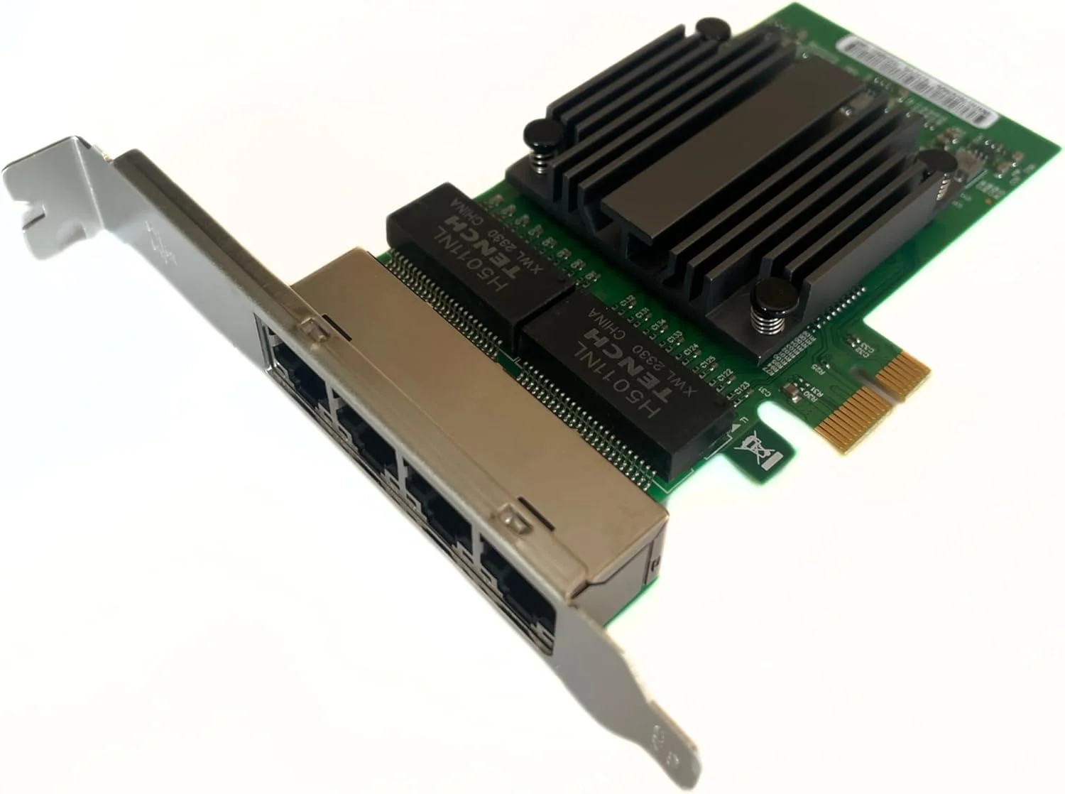 آداپتور شبکه سرور چهار پورت گیگابیتی Millennium Technology Pci Express (PCIe x1) با چیپست 82571 | کارت اترنت (LAN) سرور چهار پورت Pci Express 1000 مگابیت بر ثانیه با پروفایل پایین، مشکی