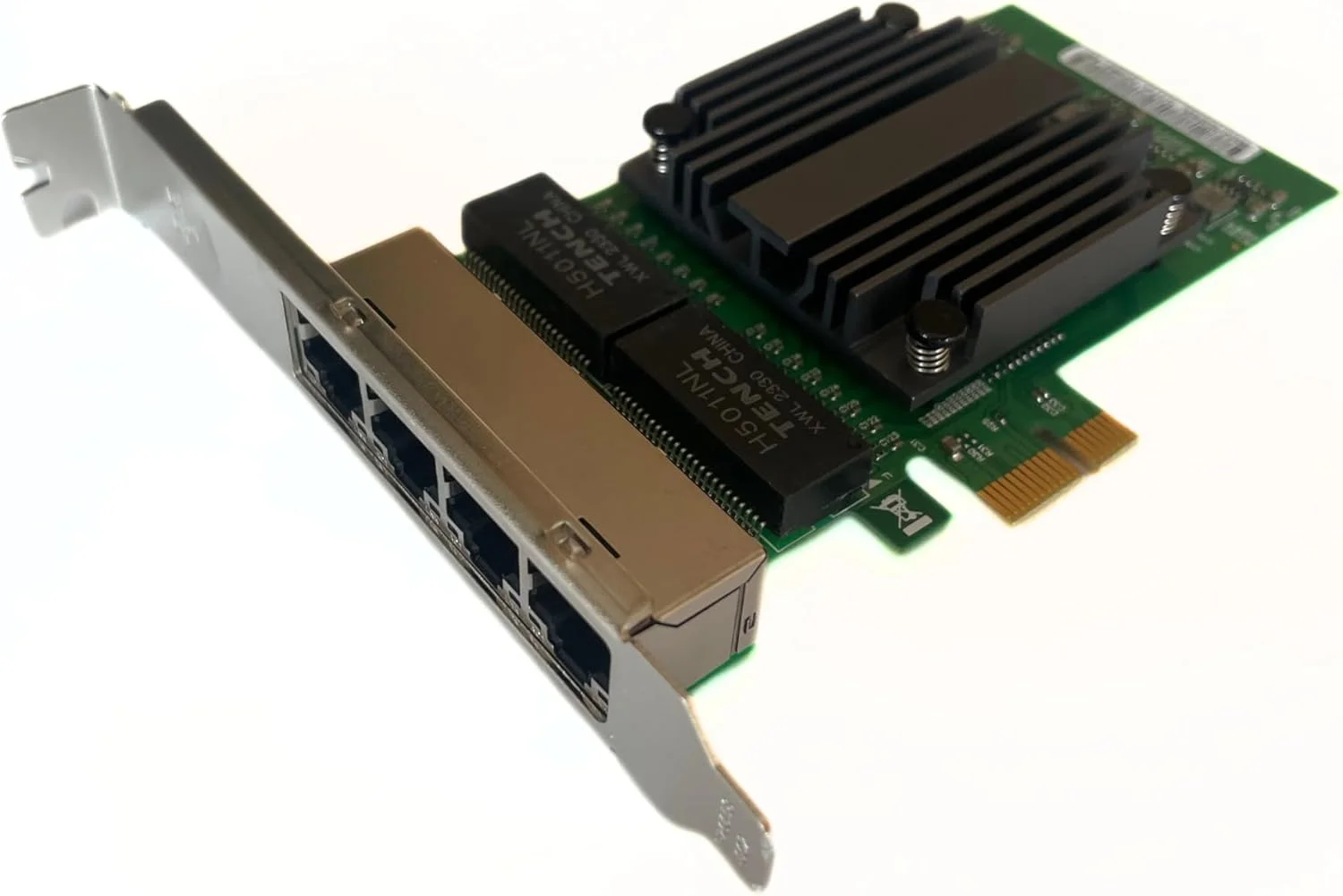 آداپتور شبکه سرور چهار پورت گیگابیتی Millennium Technology Pci Express (PCIe x1) با چیپست 82571 | کارت اترنت (LAN) سرور چهار پورت Pci Express 1000 مگابیت بر ثانیه با پروفایل پایین، مشکی