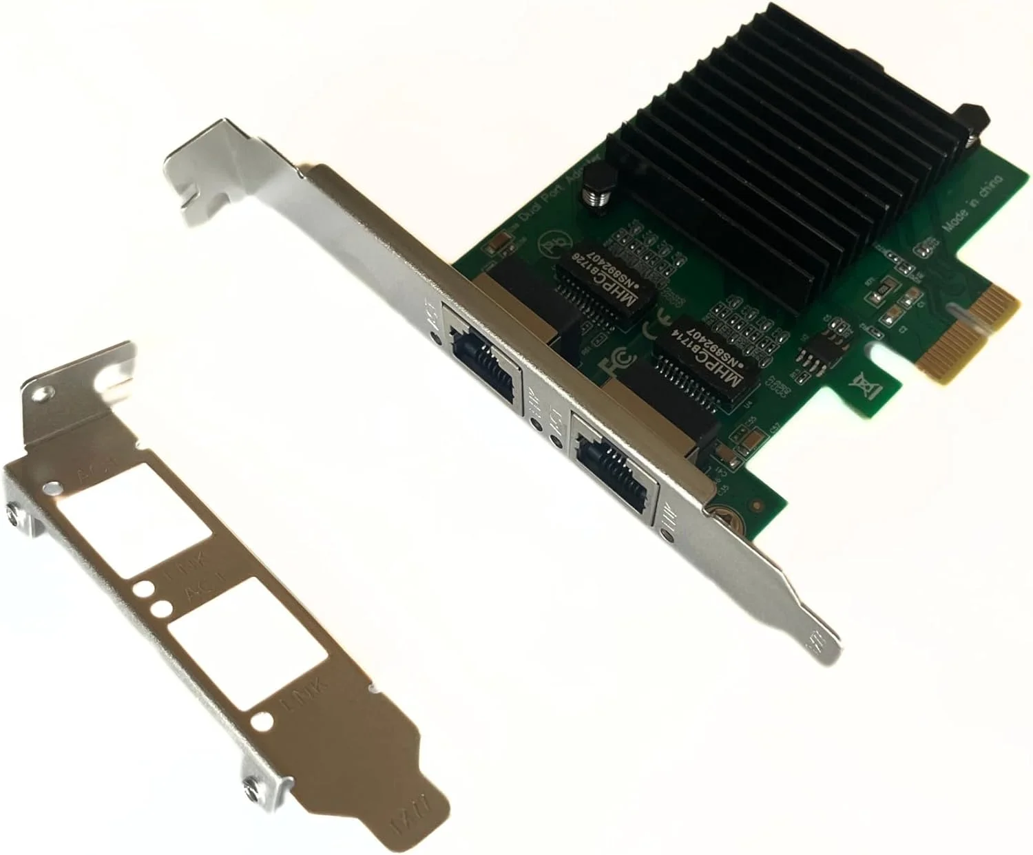 آداپتور شبکه دو پورت گیگابیتی PCI Express (PCIe x1) با چیپست اینتل 82571 | کارت اترنت (LAN) دو پورت PCI Express با سرعت 1000 مگابیت در ثانیه