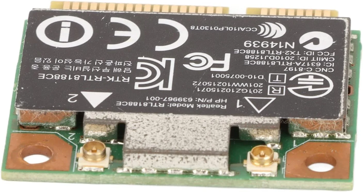 کارت وای فای PCI E کارت اینترنت بی سیم کارت مینی PCI E کارت وای فای PCI E 150 مگابیت بر ثانیه پشتیبانی از 802.11 B G N کارت وای فای مینی PCI E RTL8188CE برای لپ تاپ کامپیوتر رومیزی مینی