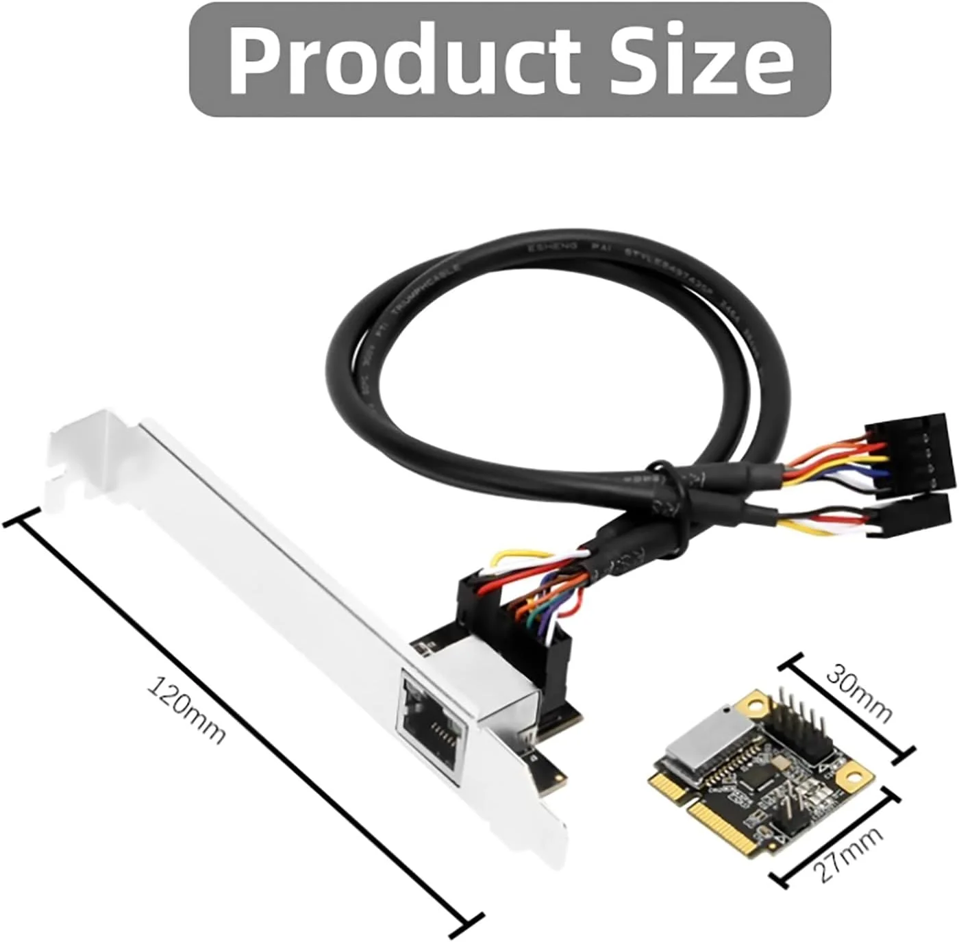 کارت شبکه گیگابیتی Mini PCI E مدل MOOKEENONE، 10Mbps 100Mbps 1000Mbps بدون نیاز به نصب درایور RTL8111H