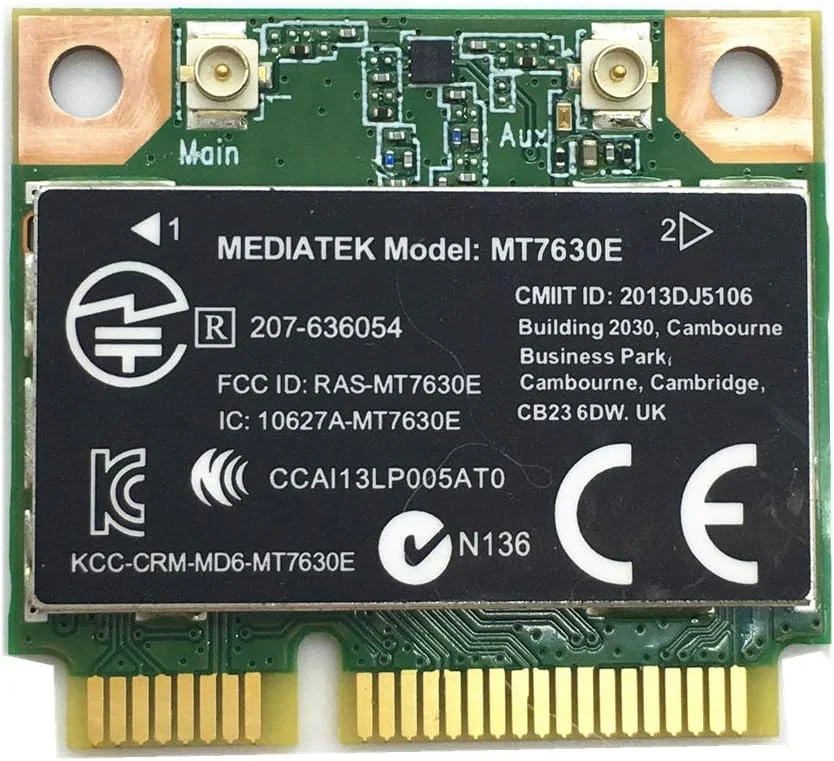 آداپتورهای مینی PCI-E شبکه بی سیم MT7630E 150Mbps 802.11BGN SPS:710418-001 کارت وای فای لپ تاپ برای Pavilion m4 m6 envy14 16