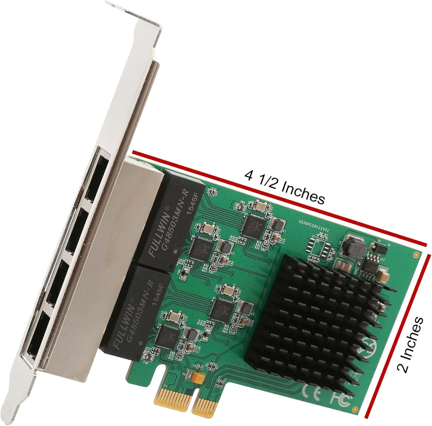 کارت شبکه IO Crest SYBA MULTIMEDIA با ۴ پورت گیگابیتی اترنت PCI-e X1 (SI-PEX24042)