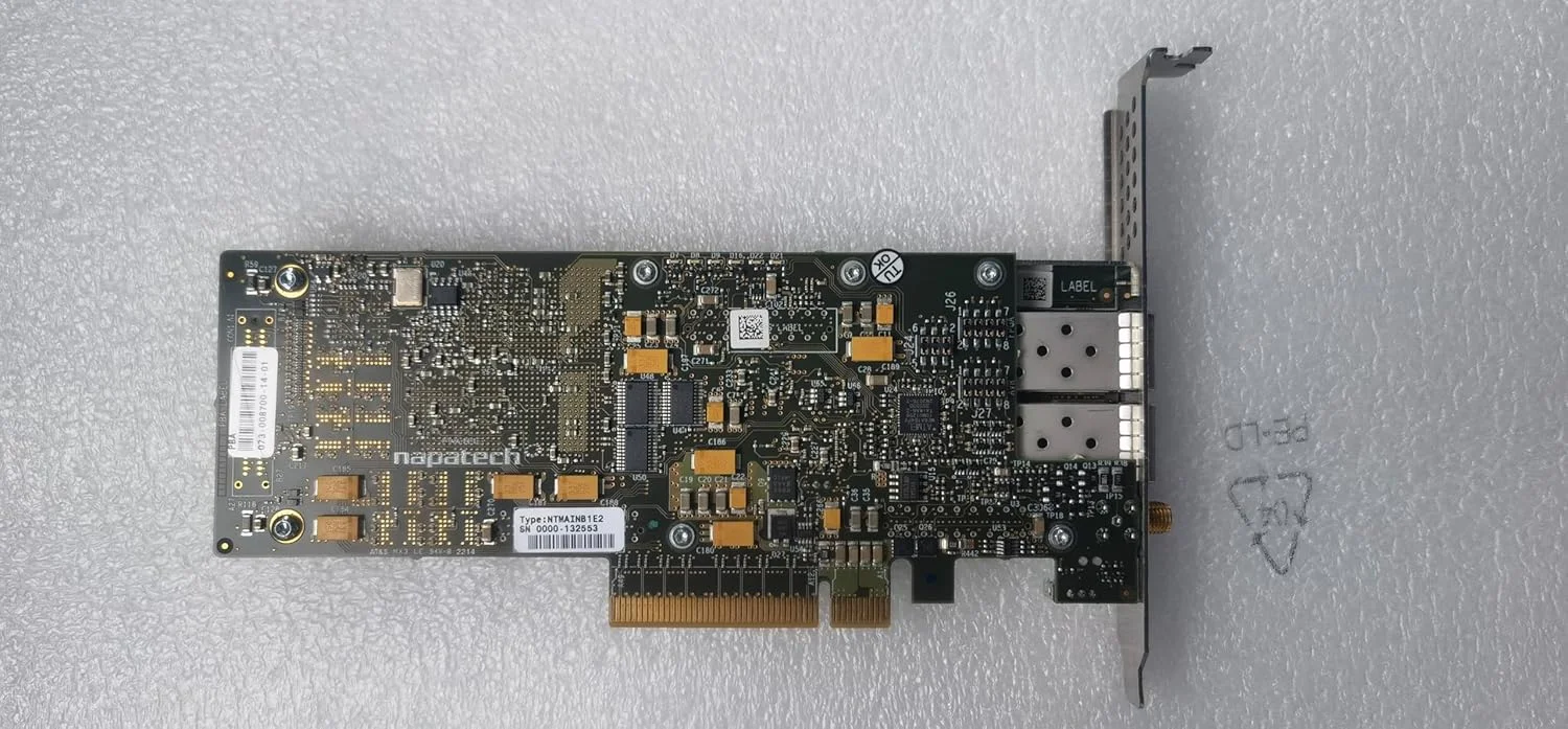 کارت شتاب دهنده شبکه 2 پورت 10 گیگابیت بر ثانیه Napatech PCI-E NTMAINB1E2 NTFRONT20B1-2