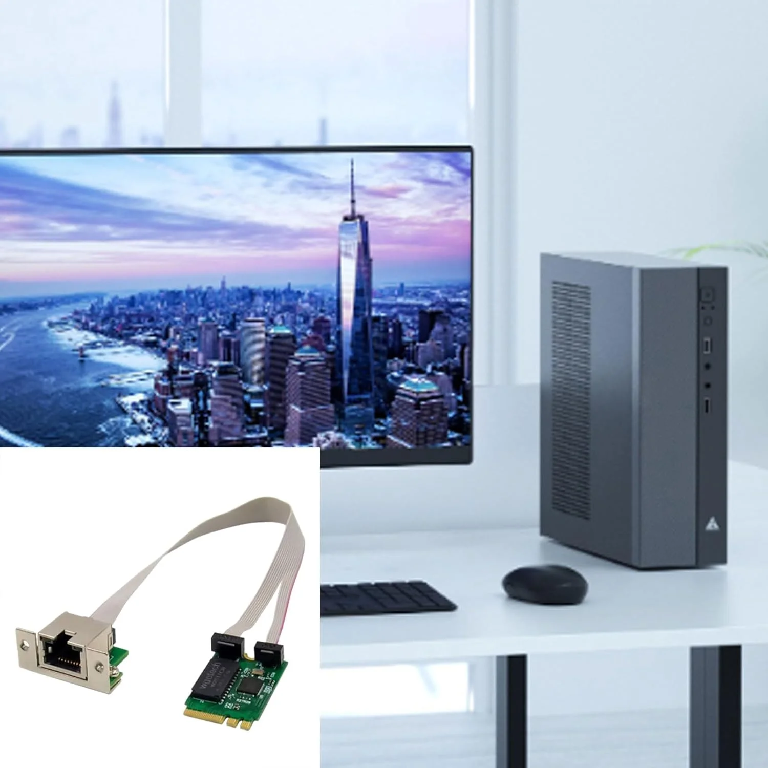 آداپتور شبکه M.2 RJ45 با تراشه RTL8125BG، کارت شبکه گیگابیتی اترنت M.2 با سرعت 2.5G/1000/100Mbps، کارت گذرگاه PCIE با اتصال پرسرعت