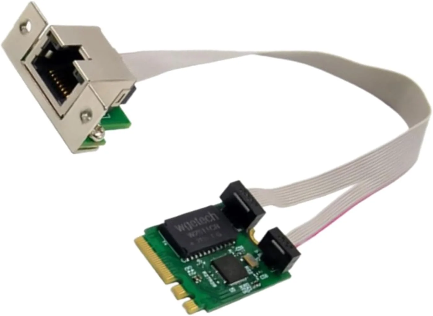 آداپتور شبکه M.2 RJ45 با تراشه RTL8125BG، کارت شبکه گیگابیتی اترنت M.2 با سرعت 2.5G/1000/100Mbps، کارت گذرگاه PCIE با اتصال پرسرعت