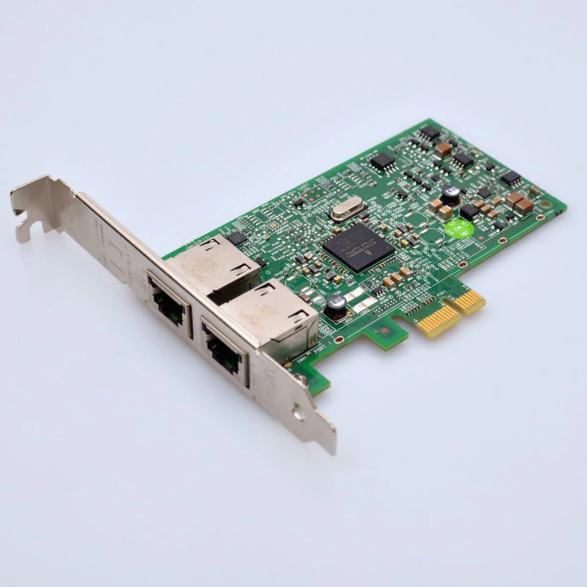 کارت شبکه دو پورت گیگابیتی اورجینال Broadcom 5720 BCM5720 557M9 PCI-E X1 برای DELLs ورژن 00FCGN 0FCGN (همراه با براکت کوتاه)