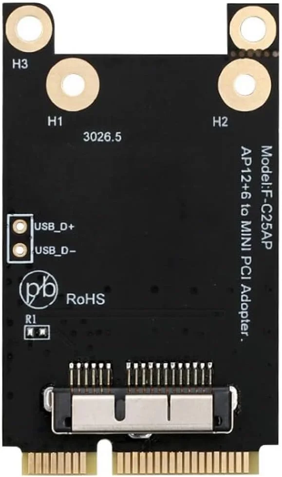 کارت اترنت و وای فای BCM94360CD BCM943602CS BCM94360CS2 BCM94331CD BCM94360CSAX به کارت آداپتور لپ تاپ Mini PCie PCI Express PCI-E (نسخه ارتقا یافته)