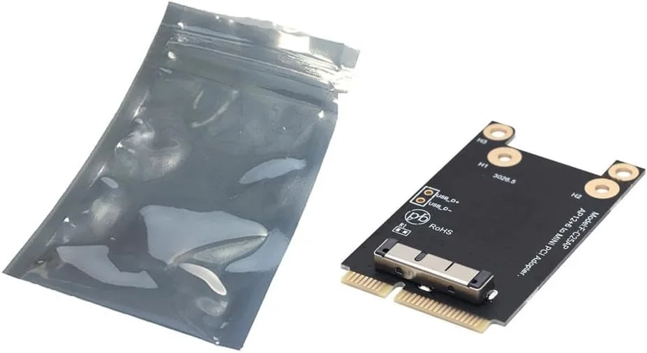 کارت اترنت و وای فای BCM94360CD BCM943602CS BCM94360CS2 BCM94331CD BCM94360CSAX به کارت آداپتور لپ تاپ Mini PCie PCI Express PCI-E (نسخه ارتقا یافته)