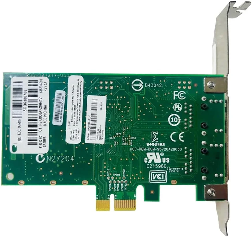 آداپتور اترنت 1 گیگابایتی 2 پورت 332T دست دوم اصلی، کارت سرور PCI-E مدل 615732-B21 616012-001 615730-001، کارت شبکه، کارت سرور