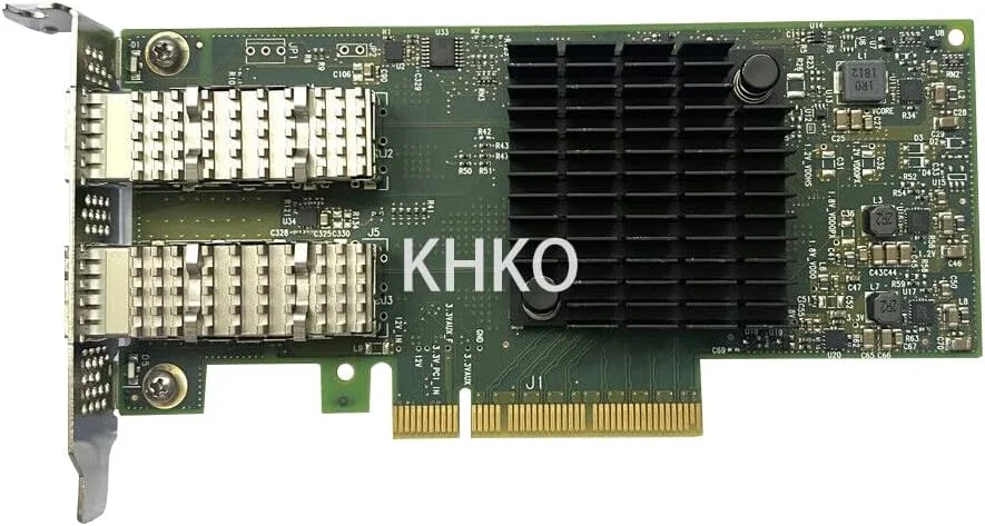 کارت شبکه اترنت 10 گیگابیتی CX4121A MCX4121A-XCAT ConnectX-4، کارت آداپتور PCIE CX-4 10G دو پورت فیبر نوری (بافل کوتاه)