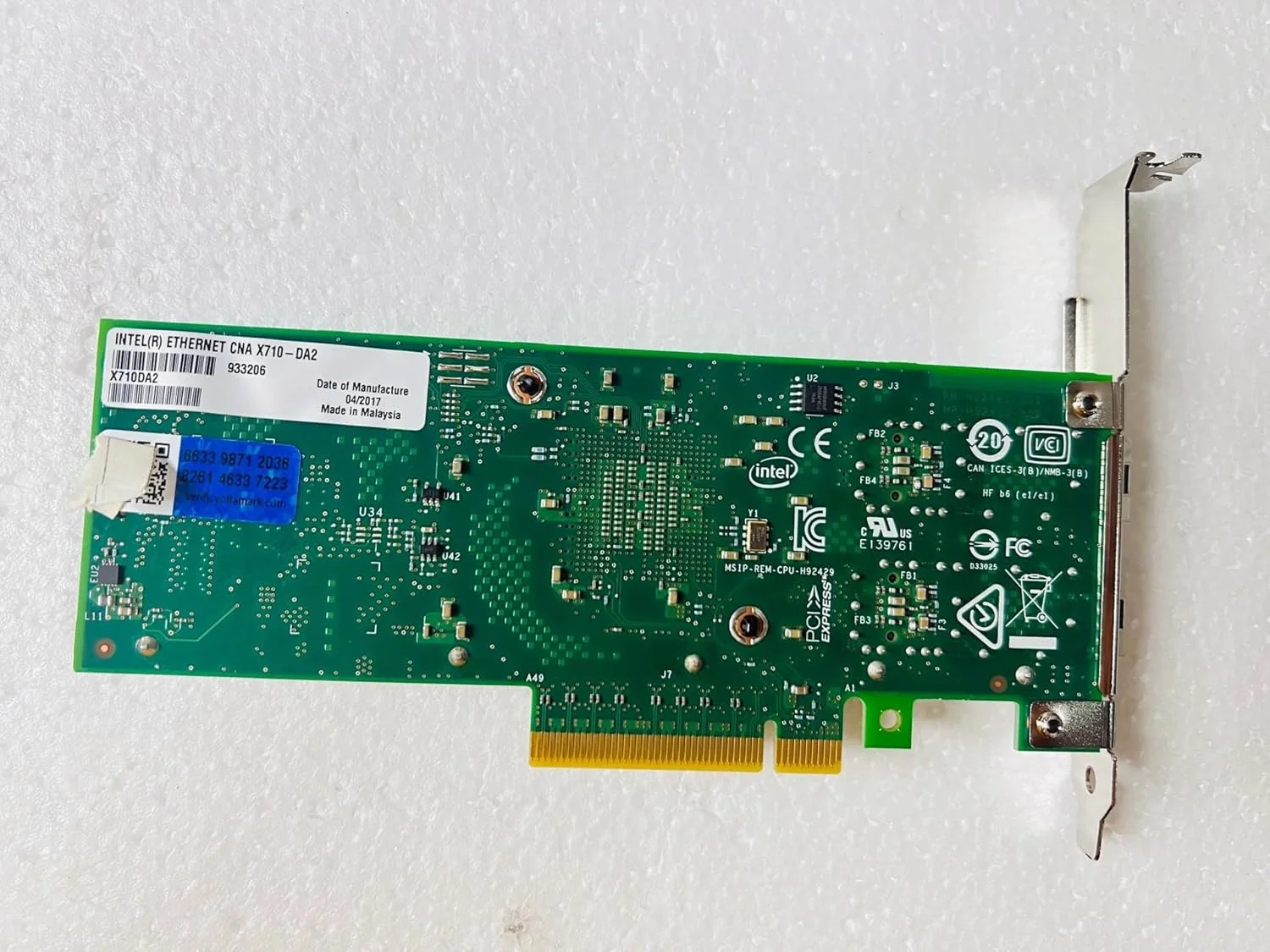 کارت شبکه اورجینال اینتل X710-DA2 X710BM2 چیپست PCIe x8 10Gb دو پورت مسی با رابط نوری 10Gbps LAN اترنت (همراه با هر دو براکت)