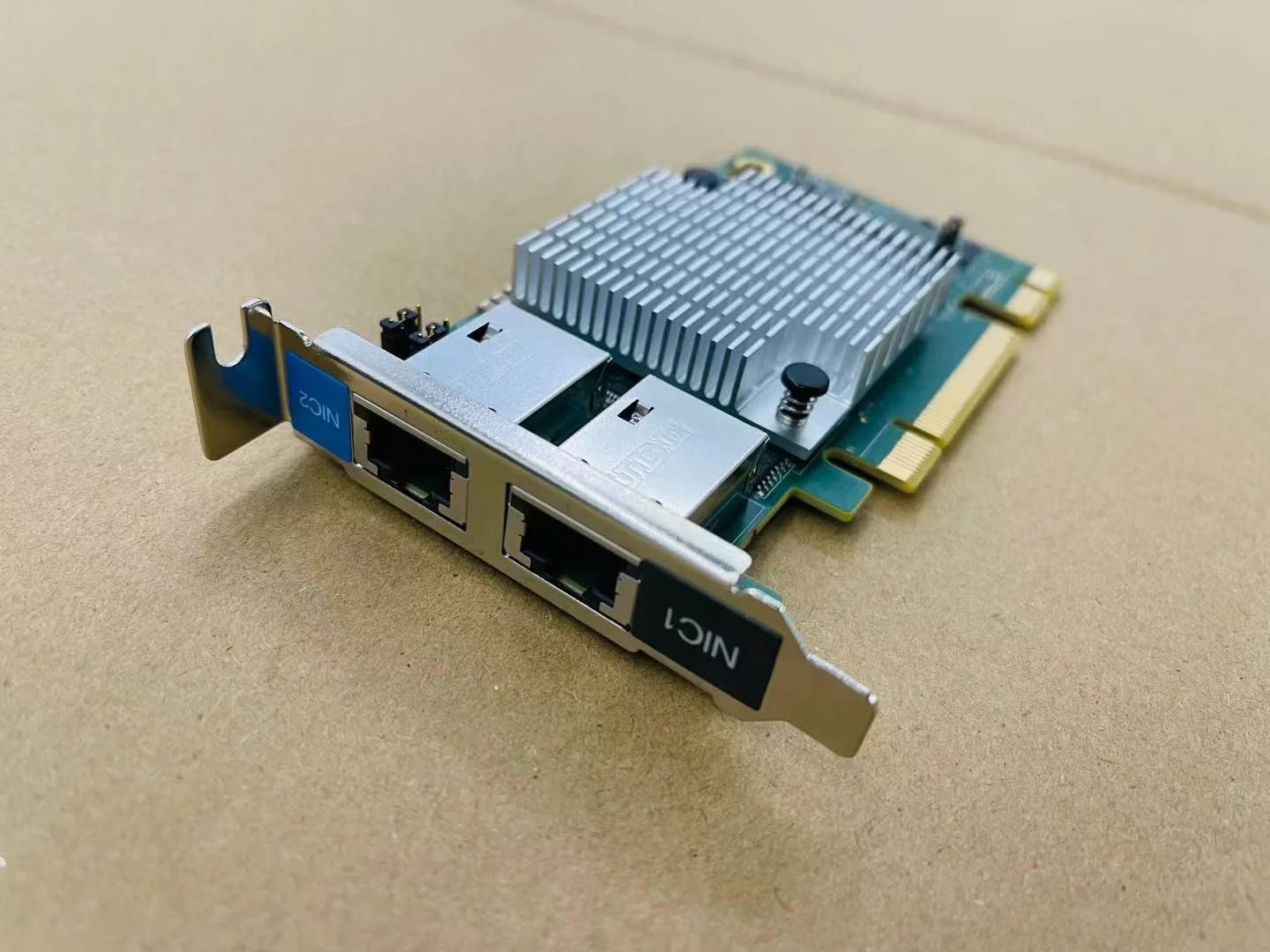 کارت شبکه اورجینال Inspur X540-T2 PCI-E X8 10G دو پورت 10 گیگابیتی RJ45s مدل YZCA-00311-101 با چیپ Intel (همراه با High Profile)