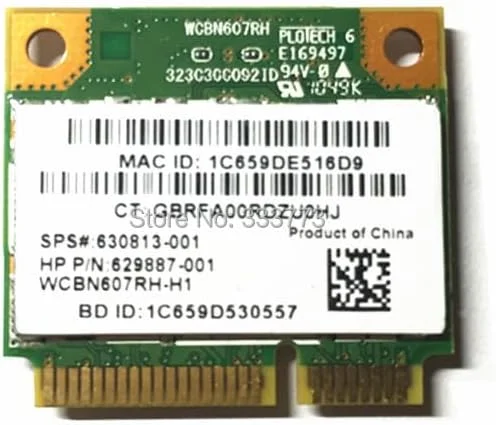 کارت شبکه مینی PCI-E رالینک Rt3592 RT3592BC8 630813-001 300M سازگار با بلوتوث 3.0 برای 4530s 4230s