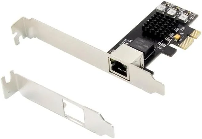 کارت شبکه RJ45 تک پورت PCIE با چیپ Realtek RTL8125، آداپتور شبکه Lan تک پورت 10/100/1000M/2.5G برای کامپیوتر رومیزی، سرور گیگابیتی اترنت 1000M