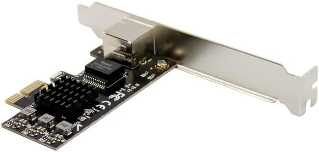 کارت شبکه RJ45 تک پورت PCIE با چیپ Realtek RTL8125، آداپتور شبکه Lan تک پورت 10/100/1000M/2.5G برای کامپیوتر رومیزی، سرور گیگابیتی اترنت 1000M