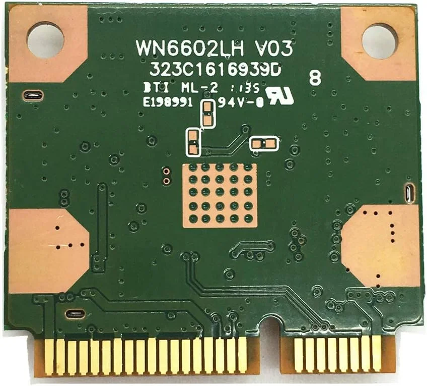 کارت شبکه وای فای بی سیم Mini Pci-e مدل RTL8191se با ارتفاع نصف، استاندارد 802.11b/g/n، فرکانس 2.4 گیگاهرتز و سرعت 150 مگابیت بر ثانیه