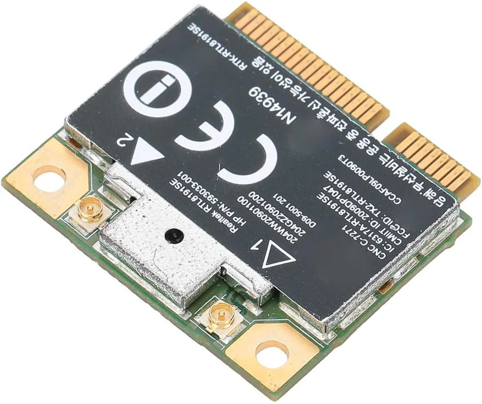 کارت شبکه وایرلس مینی PCI-E 300M مدل RTL8191SE 593533-001 مناسب برای CQ42 G42، کارت PCI-E با رابط مینی PCI-E نیم قد