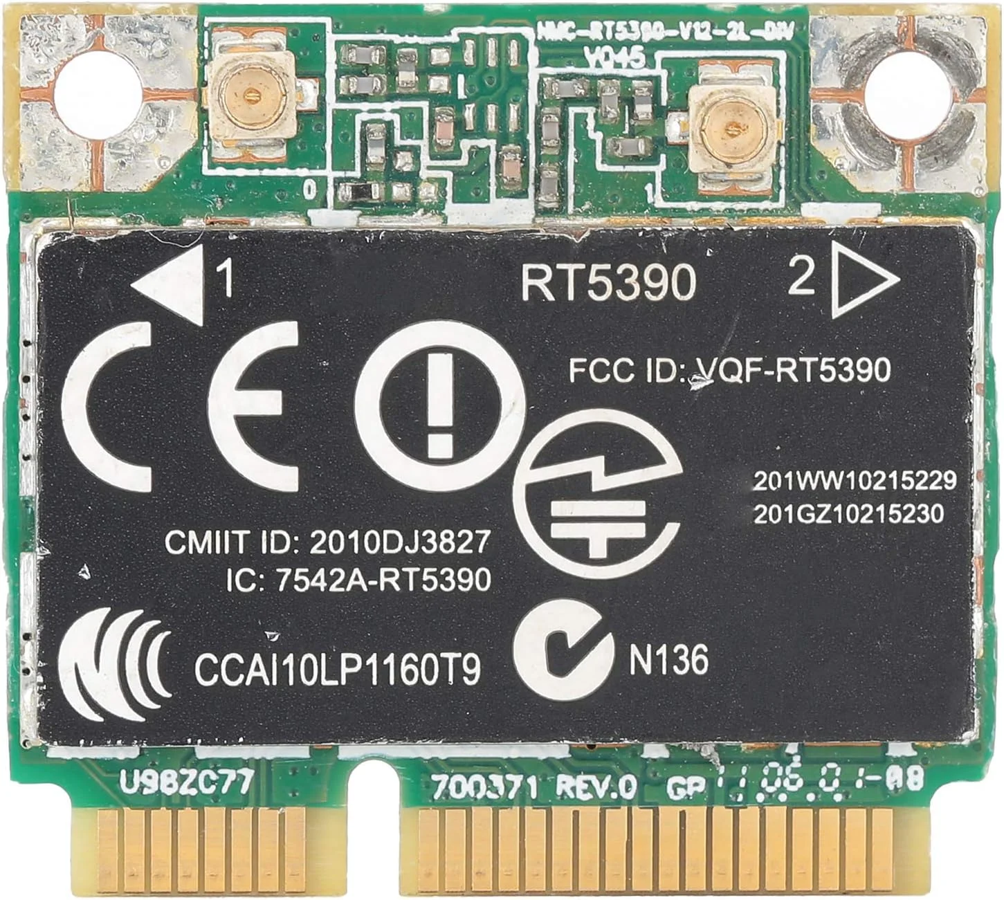 کارت شبکه بی‌سیم رالینک Rt5390 آداپتور وای فای برای کامپیوتر Rt5390 SPS 630703 001 مینی Pcie