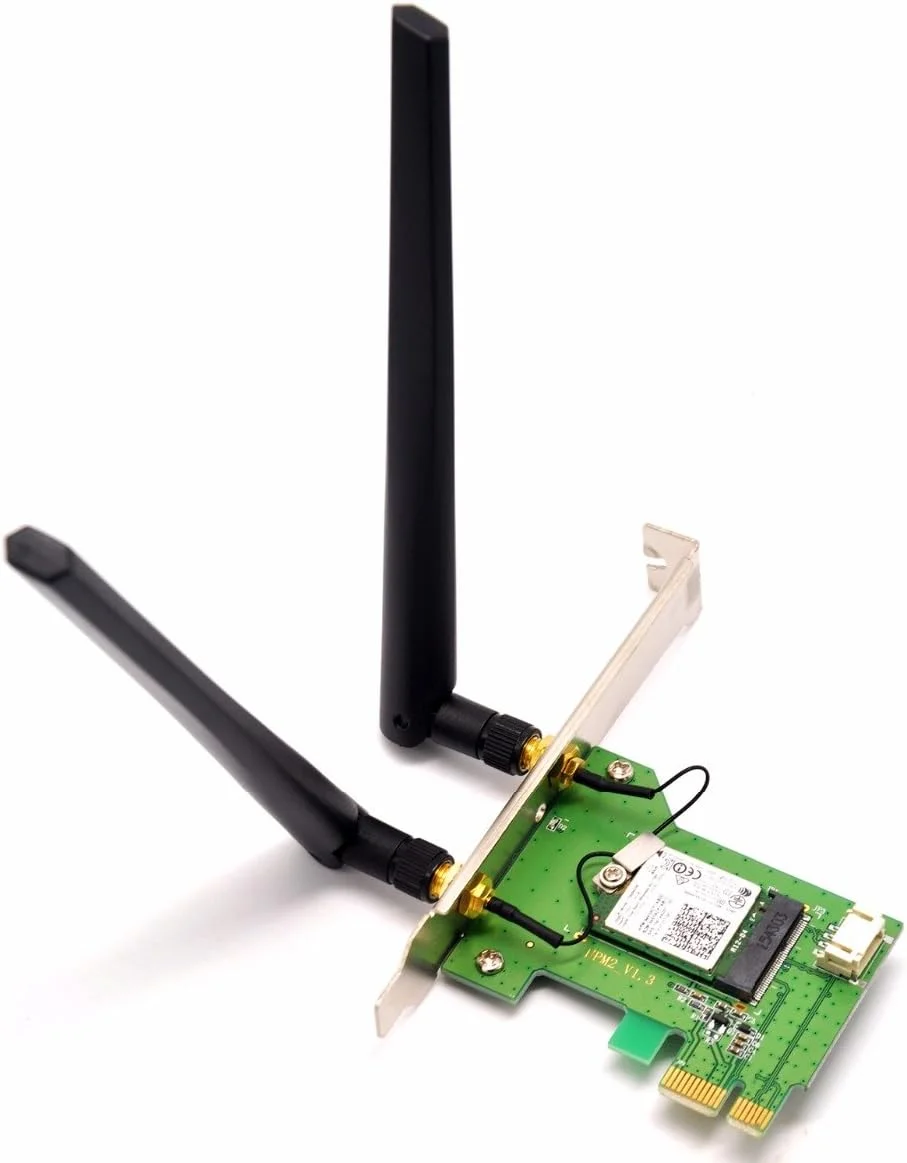 آداپتورهای وایرلس دسکتاپ PCI-E وای فای 7265 با سرعت 1200 مگابیت بر ثانیه 802.11ac کارت شبکه WLAN PCI Express برای اینتل 7265ac + بلوتوث 4.0 (براکت LOW Profile)