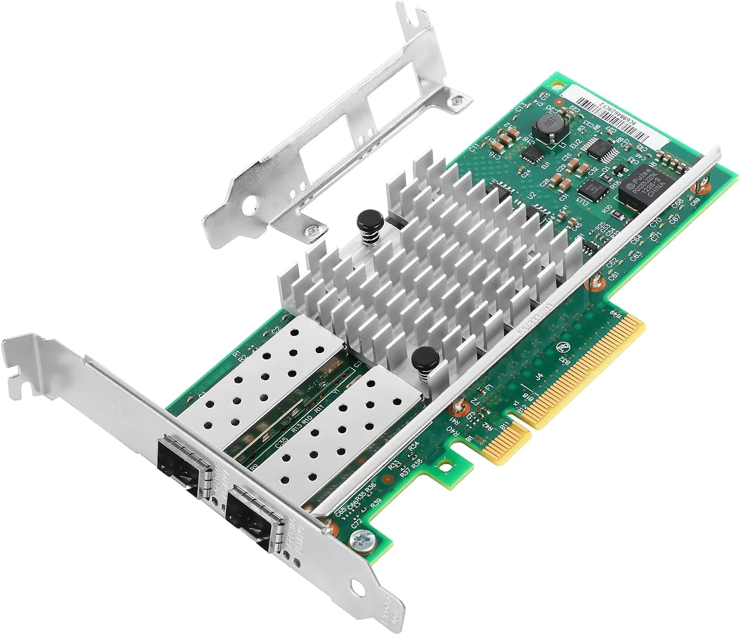 کارت شبکه Vogzone برای Intel X520-DA2 10G، دو پورت SFP+، PCI-E X8، تراشه Intel 82599ES، کارت اترنت 10 گیگابیتی