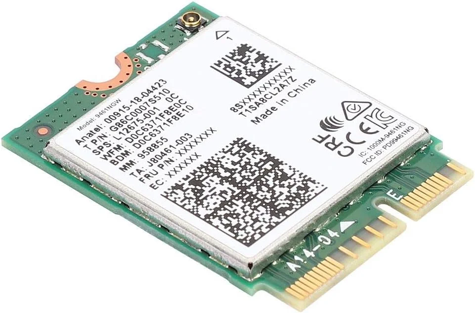 کارت شبکه Wendry، کارت شبکه بی سیم Intel 9461NGW، کارت شبکه بلوتوث 5.0، پشتیبانی از شبکه 2.4G / 5G (رابط M.2، 433Mbps)