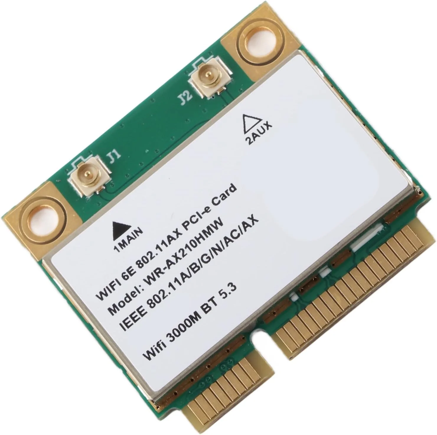 کارت شبکه بی‌سیم مینی PCI E وای فای، 5374M وای فای 6E 5G سه باندی گیگابیتی باند 6 گیگاهرتز، PCB با پورت مینی PCIE برای لپ تاپ