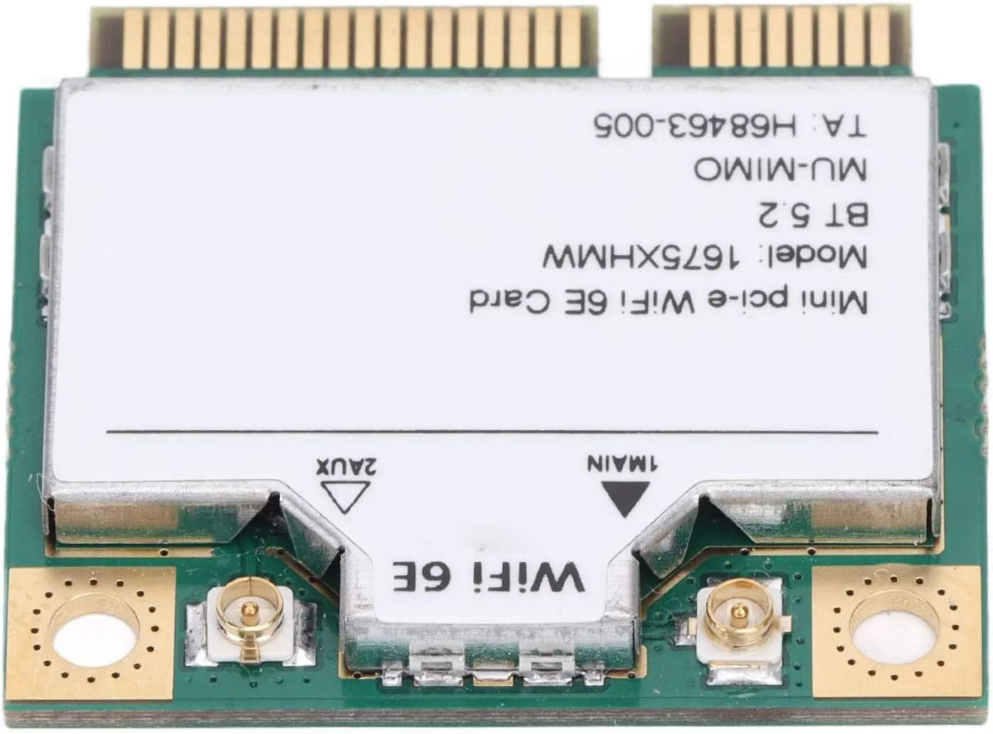 کارت شبکه وایرلس WiFi 6E سه بانده Mini PCIE کارت شبکه WiFi آداپتور شبکه PCI Express BT5.2، 2.4 گیگاهرتز 574 مگابیت بر ثانیه، 5 گیگاهرتز 2400 مگابیت بر ثانیه، 6 گیگاهرتز 2400 مگابیت بر ثانیه، برای ویندوز 10/11 64 بیتی بهتر