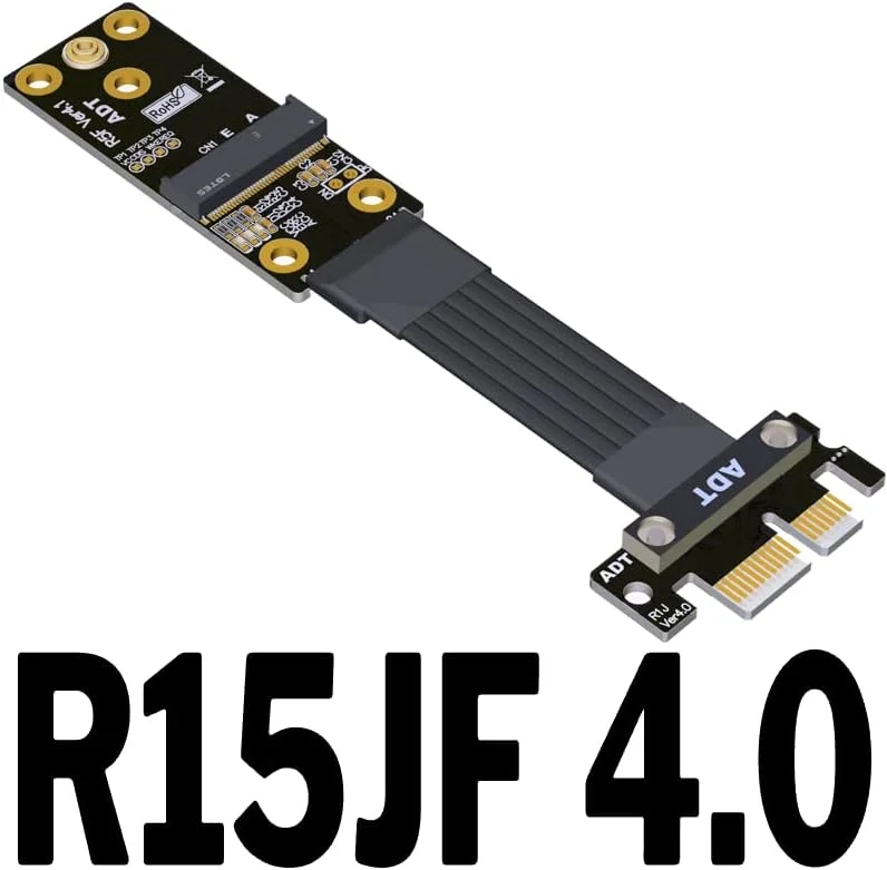 کابل توسعه اتصال کارت شبکه وایرلس وای فای PCIE 4.0 X1 به M.2، کارت آداپتور کابل فلت توسعه M2 NGFFs a.e KEY (25CM)