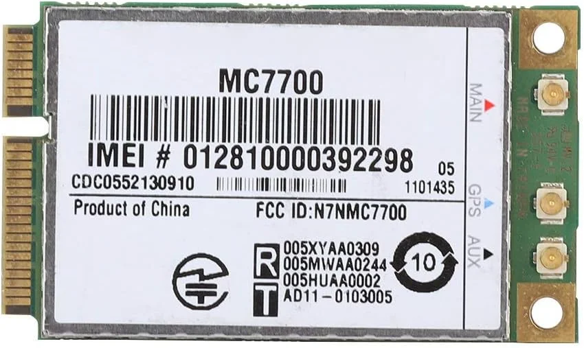 ماژول بی سیم LTE، ماژول کارت 3G / 4G بی سیم FDD LTE مدل MC7700 PCI-E 100Mbps، پشتیبانی از Gobi API