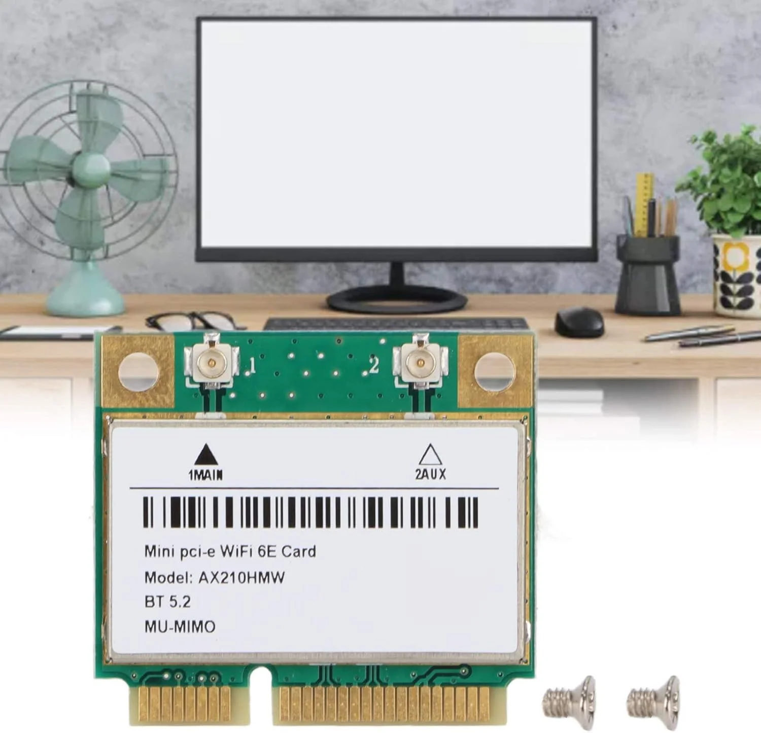 کارت شبکه بی سیم 2.4GHz 5GHz 6GHz با رابط Mini PCIE، ماژول بی سیم، آداپتور شبکه انتقال با راندمان بالا، آداپتور PCI Express Wi-Fi