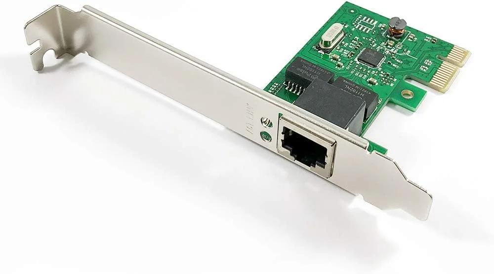 کارت شبکه گیگابیتی X-MEDIA با سرعت 10/100/1000 مگابیت بر ثانیه، آداپتور/کارت LAN PCI Express (PCIe) برای کامپیوتر رومیزی، شامل براکت Low Profile مدل XM-NA3800