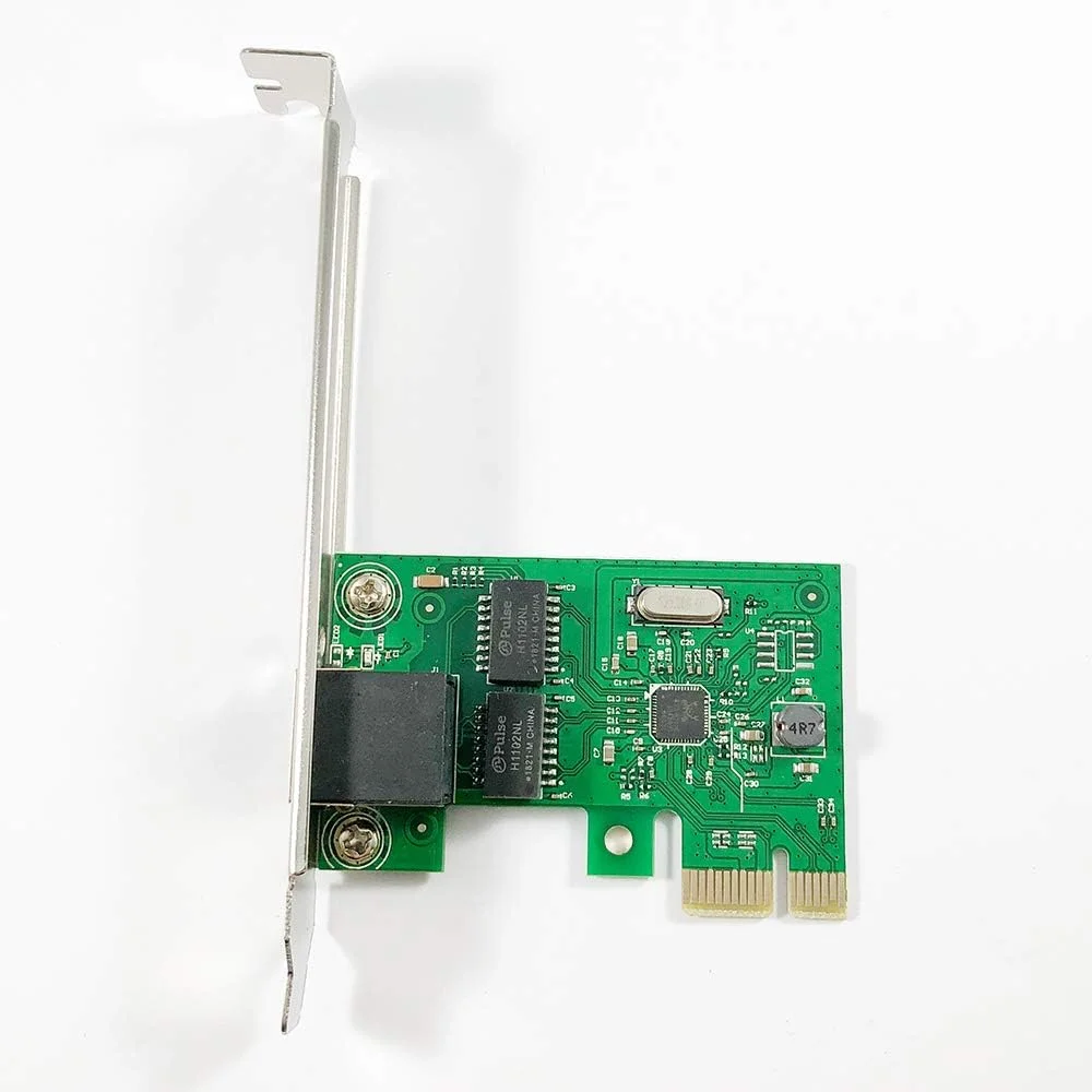 کارت شبکه گیگابیتی X-MEDIA با سرعت 10/100/1000 مگابیت بر ثانیه، آداپتور/کارت LAN PCI Express (PCIe) برای کامپیوتر رومیزی، شامل براکت Low Profile مدل XM-NA3800