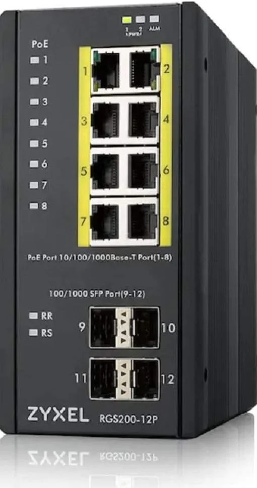 سوئیچ PoE مدیریتی 12 پورت GbE زایکسل RGS200-12P
