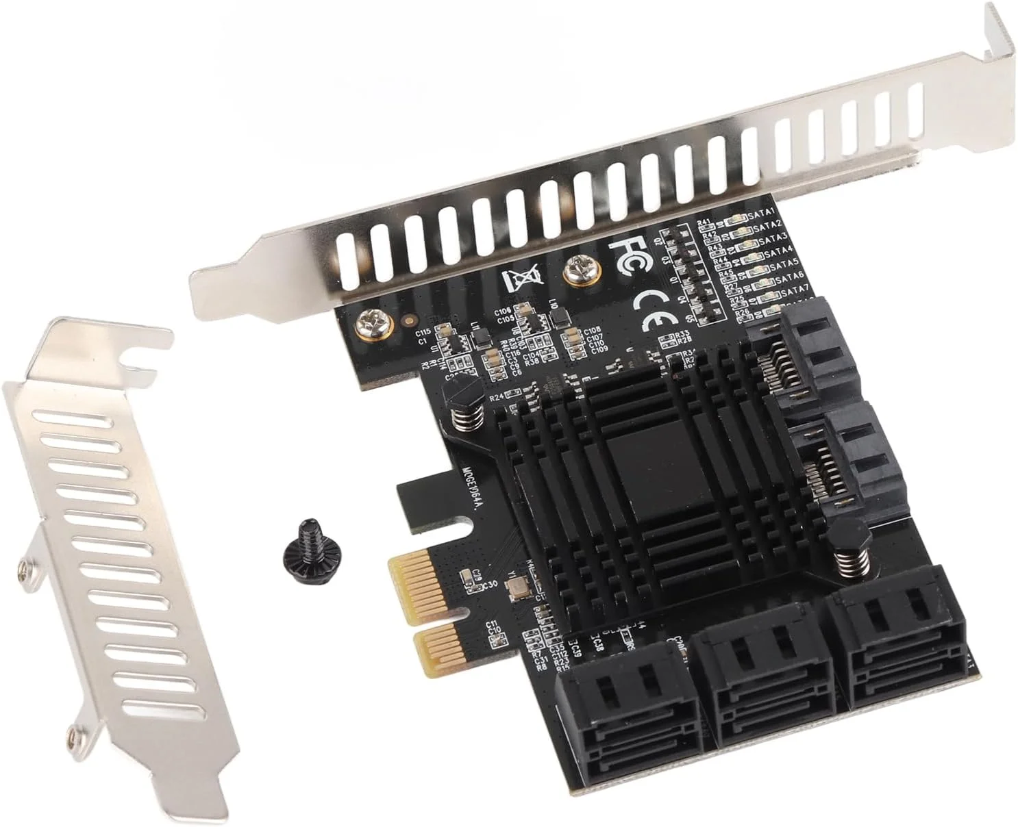 کارت توسعه PCI-E به آداپتور، کارت توسعه PCI-E 1X به 8 پورت، هارد درایو چند پورت 6 گیگابیت بر ثانیه، برای کامپیوترهای رومیزی، پشتیبانی