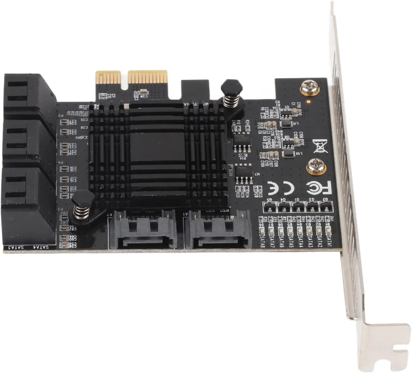 کارت توسعه PCI-E به آداپتور، کارت توسعه PCI-E 1X به 8 پورت، هارد درایو چند پورت 6 گیگابیت بر ثانیه، برای کامپیوترهای رومیزی، پشتیبانی