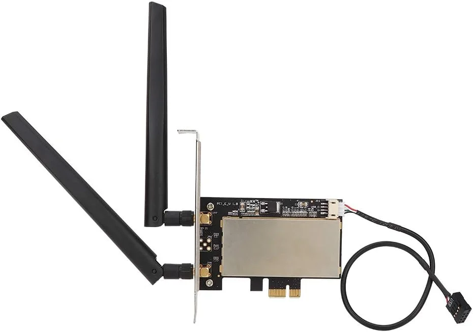 کارت کنترلر، سازگاری خوب، PCB طلای ایمرشن مشکی، آداپتور کارت وایرلس Mini PCI-E به PCI-E برای 7260HMW / Atheros AR5B225