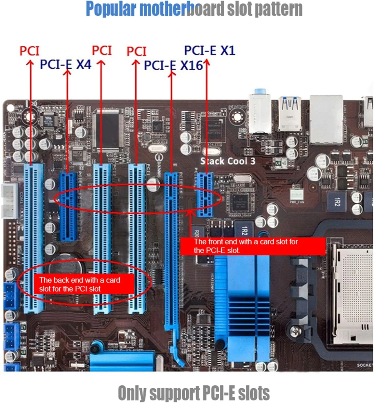 کارت کنترلر، سازگاری خوب، PCB طلای ایمرشن مشکی، آداپتور کارت وایرلس Mini PCI-E به PCI-E برای 7260HMW / Atheros AR5B225