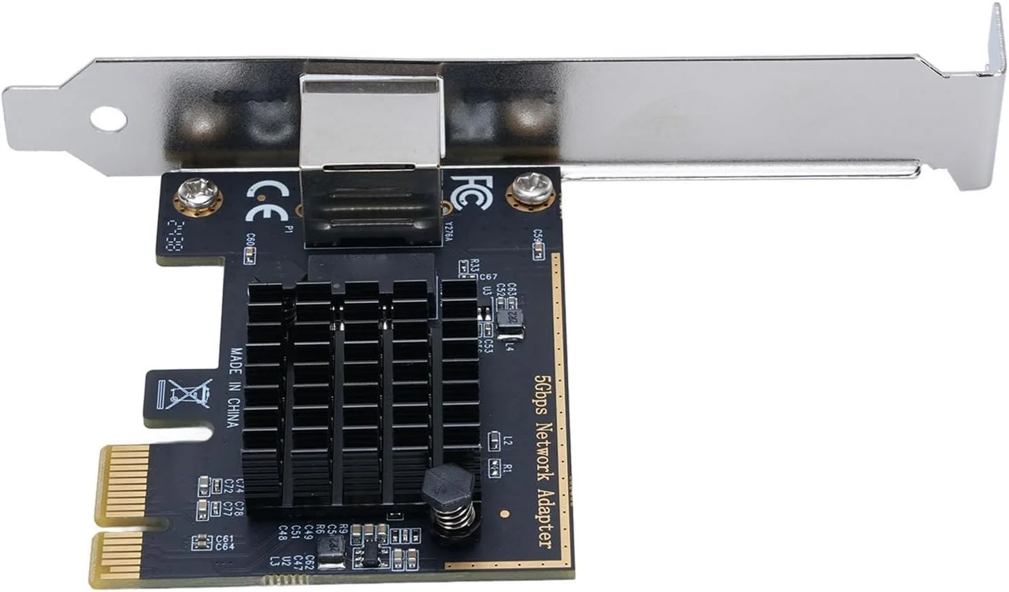 کارت شبکه PCIe با تراشه RTL8126 XUMIUZIY، آداپتور اترنت پرسرعت WinLinux، مناسب برای کامپیوترهای رومیزی و سرورها