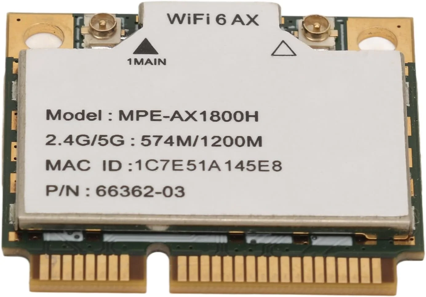 کارت وای فای 6، کارت وای فای مینی PCIE مدل AX1800H برای کامپیوتر