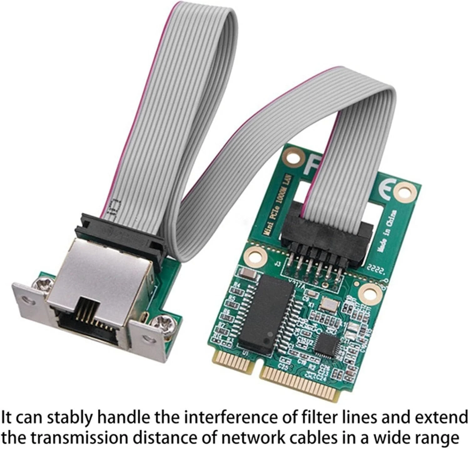 کارت شبکه مینی PCIE گیگابیتی اترنت 10/100/1000Mbps فول/هاف دوپلکس آداپتور مبدل LAN VLAN برای کامپیوتر رومیزی
