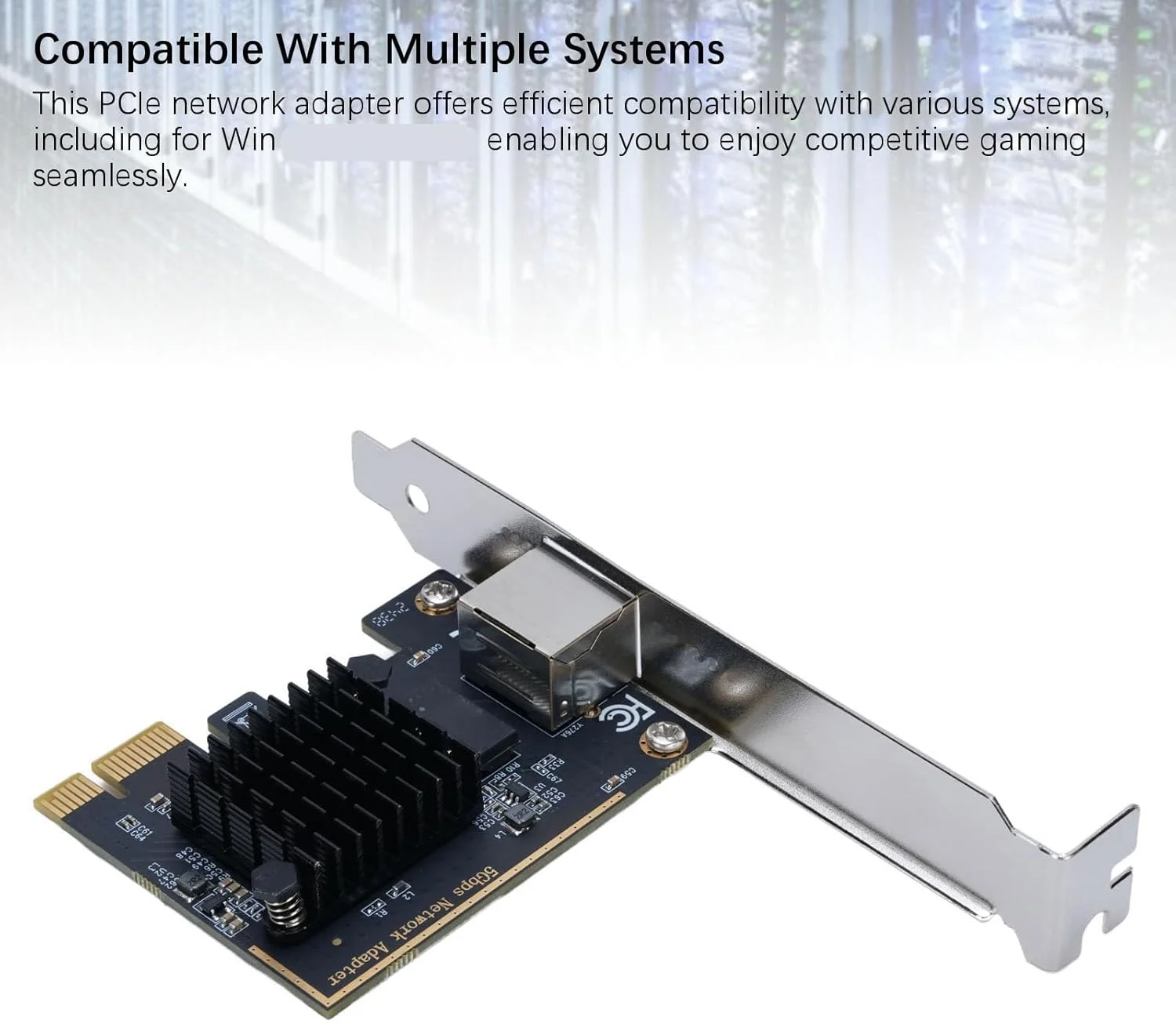 کارت شبکه PCIe با تراشه RTL8126 XUMIUZIY، آداپتور اترنت پرسرعت WinLinux، مناسب برای کامپیوترهای رومیزی و سرورها