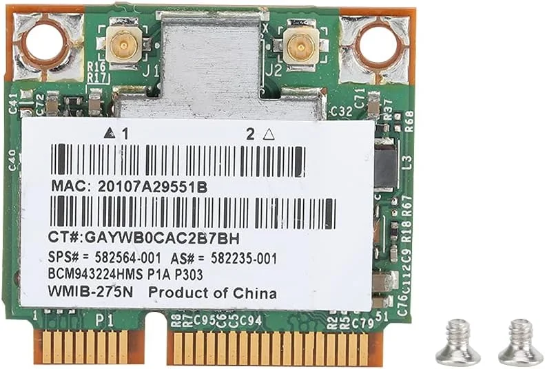 کارت وای فای 300 مگابیت بر ثانیه، دو بانده یونیورسال 2.4G/5G، کارت شبکه بی سیم Mini-PCI-E، آداپتور شبکه بی سیم مناسب برای HP 2540p / 8460p / 5310m / 5320m