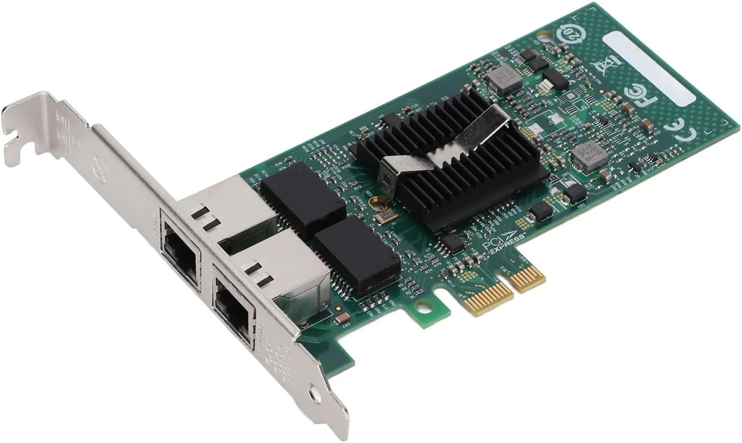 کارت شبکه گیگابیتی PCI Express با چیپ 82576GB، دارای 2 پورت مسی RJ45 با سرعت 10/100/1000 مگابیت بر ثانیه، آداپتور کارت کامپیوتر با دو پورت الکتریکی