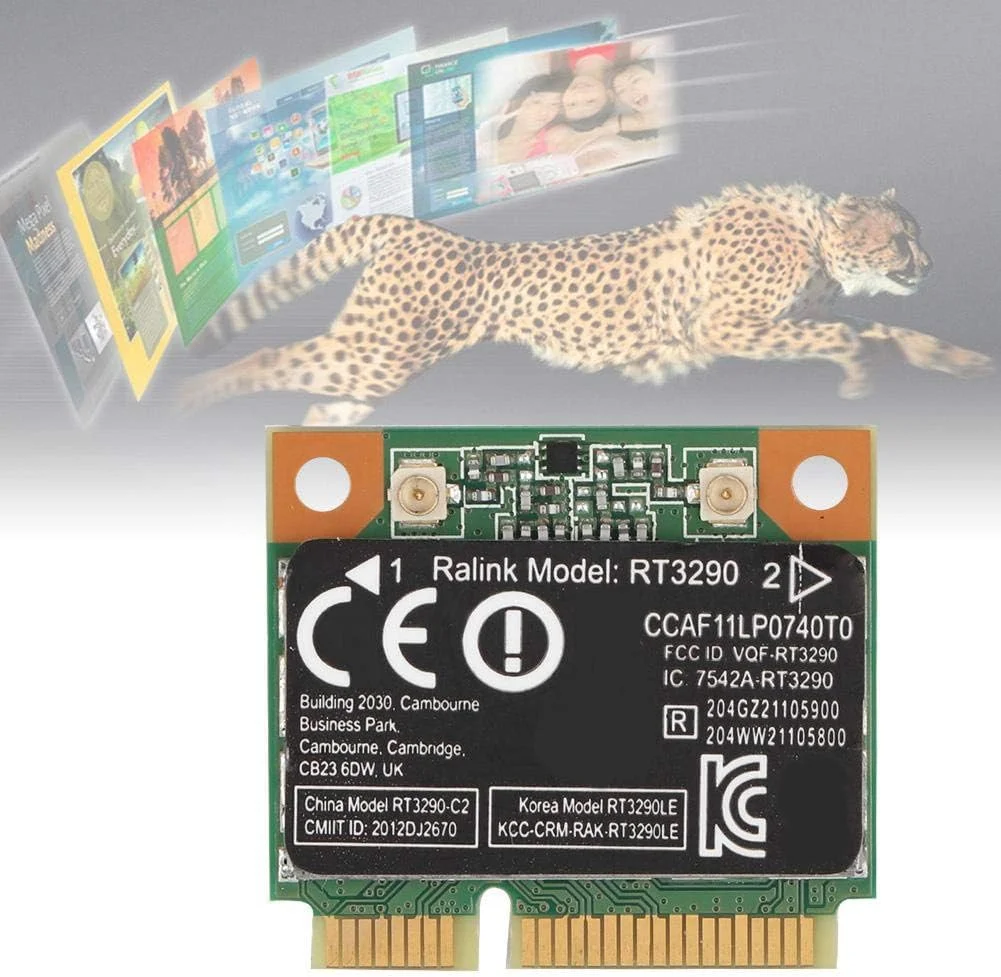 آداپتور کارت شبکه کوچک ASHATA، کارت شبکه بی سیم PCI-e با بلوتوث 3.0 و فرکانس 2.4G، آداپتور کارت شبکه بی سیم Wi-Fi مدل RT3290، پشتیبانی از 802.11N تا 150 مگابیت بر ثانیه، برای کامپیوتر با پورت Mini PCI-E
